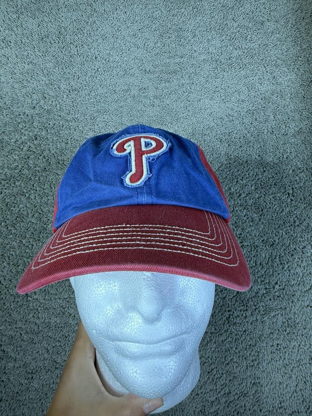 Philadelphia Phillies Hat Cap Strap Back Mens One Size Red MLB Fan Favorite